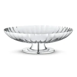 Georg Jensen Bernadotte dish on stand, Ø 28 cm GreySilver-coloured Hot