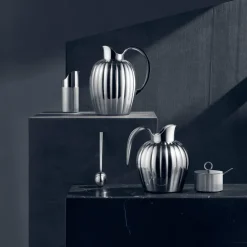 Georg Jensen Bernadotte thermos jug push lid, 0.8 l Silver-coloured Best