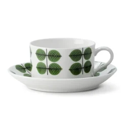 Gustavsbergs Porslinsfabrik Berså coffee set, coffee cup + saucer GreenWhite Discount
