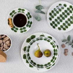 Gustavsbergs Porslinsfabrik Berså plate, Ø 22 cm GreenWhite Clearance
