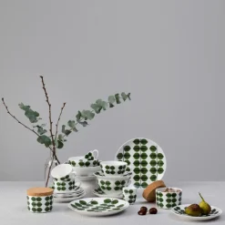 Gustavsbergs Porslinsfabrik Berså plate, Ø 24 cm GreenWhite New