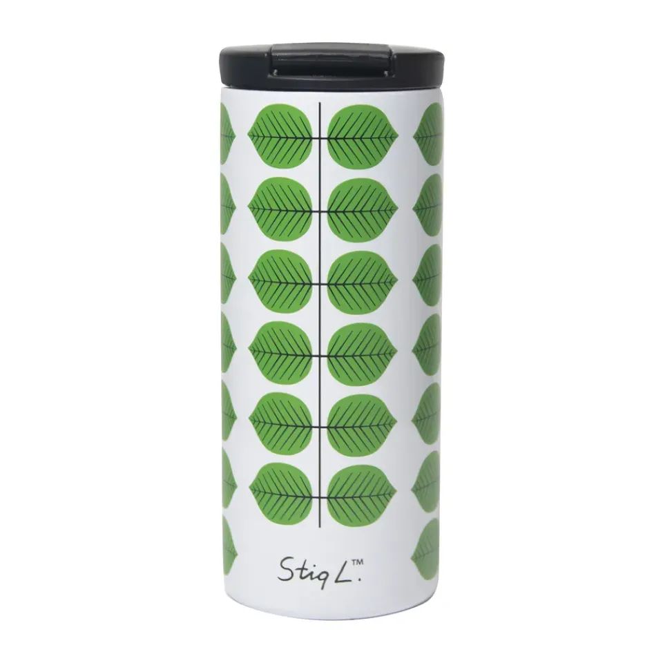 Pluto Design Berså thermal mug 0.35l, White-green WhiteGreen Outlet