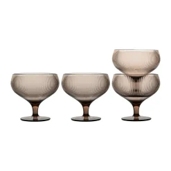 Sagaform Billi champagne coupe 30 cl set of 4, Brown Online