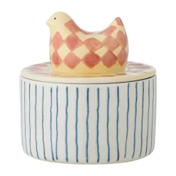 Bloomingville Biona bowl with lid Ø11 cm, Rose White New