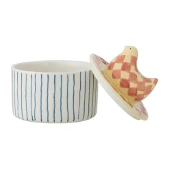 Bloomingville Biona bowl with lid Ø11 cm, Rose White New