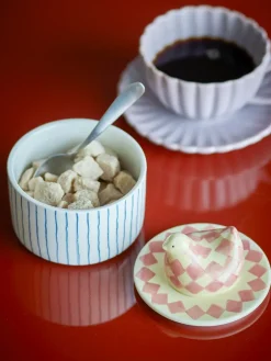 Bloomingville Biona bowl with lid Ø11 cm, Rose White New