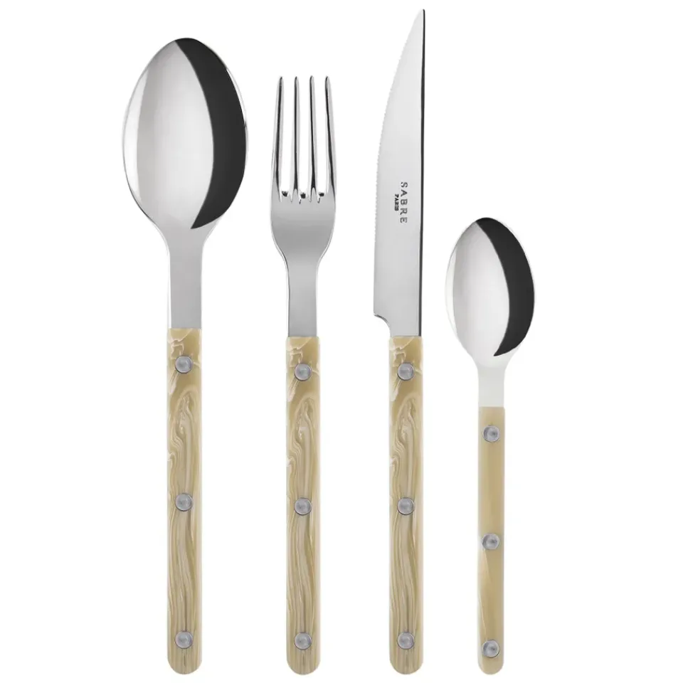 SABRE Paris Bistrot cutlery 24 pcs, horn Beige Outlet