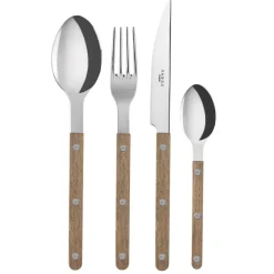 SABRE Paris Bistrot cutlery 24 pcs, teak wood Brown Best