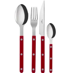 SABRE Paris Bistrot cutlery shiny 24 pcs, burgundy Red Sale