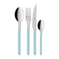 SABRE Paris Bistrot solid cutlery set 4 pieces, Pastel Blue Discount