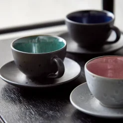 Bitz cup with saucer black, Green Multi Online