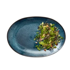 Bitz dish oval 25x36 cm, Black-dark blue BlueBlack Outlet