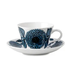 Gustavsbergs Porslinsfabrik Blå Aster coffee set cone, coffee cup + saucer Blue