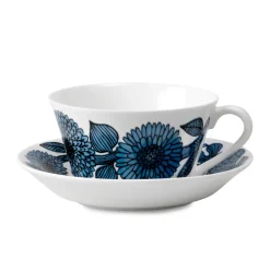 Gustavsbergs Porslinsfabrik Blå Aster tea set cone, tea cup + saucer Blue Outlet