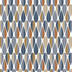 Arvidssons Textil Blader oilcloth, Blue Hot