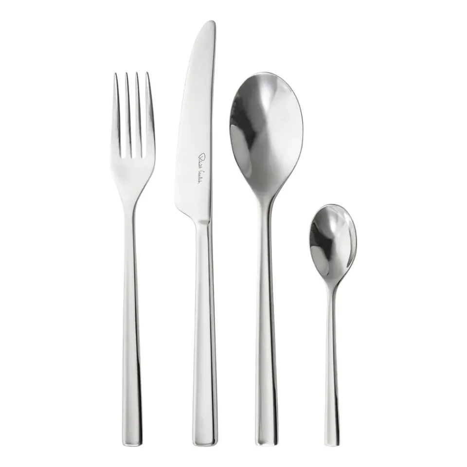 Robert Welch Blockley cutlery smooth, 24 pieces Silver-coloured Best