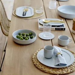 Bloomingville braided placemat, Ø 35 cm Beige New