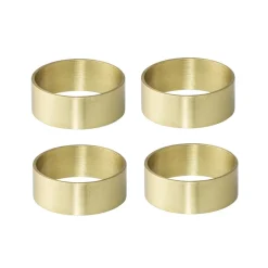 Bloomingville napkin rings 4 pack, brass Gold-coloured Discount