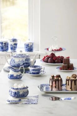 Spode Blue Italian cake slice 25 cm, Ceramic-stainless steel BlueWhite Hot