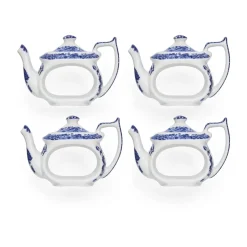 Spode Blue Italian napkin ring 4-pack, Blue-white BlueWhite Outlet