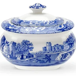 Spode Italian sugar bowl with lid, 25 cl Blue Sale