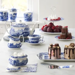 Spode Italian sugar bowl with lid, 25 cl Blue Sale