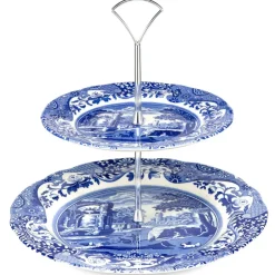 Spode Italian 2-tier cake stand, 2-Tier Blue Discount