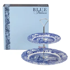 Spode Italian 2-tier cake stand, 2-Tier Blue Discount