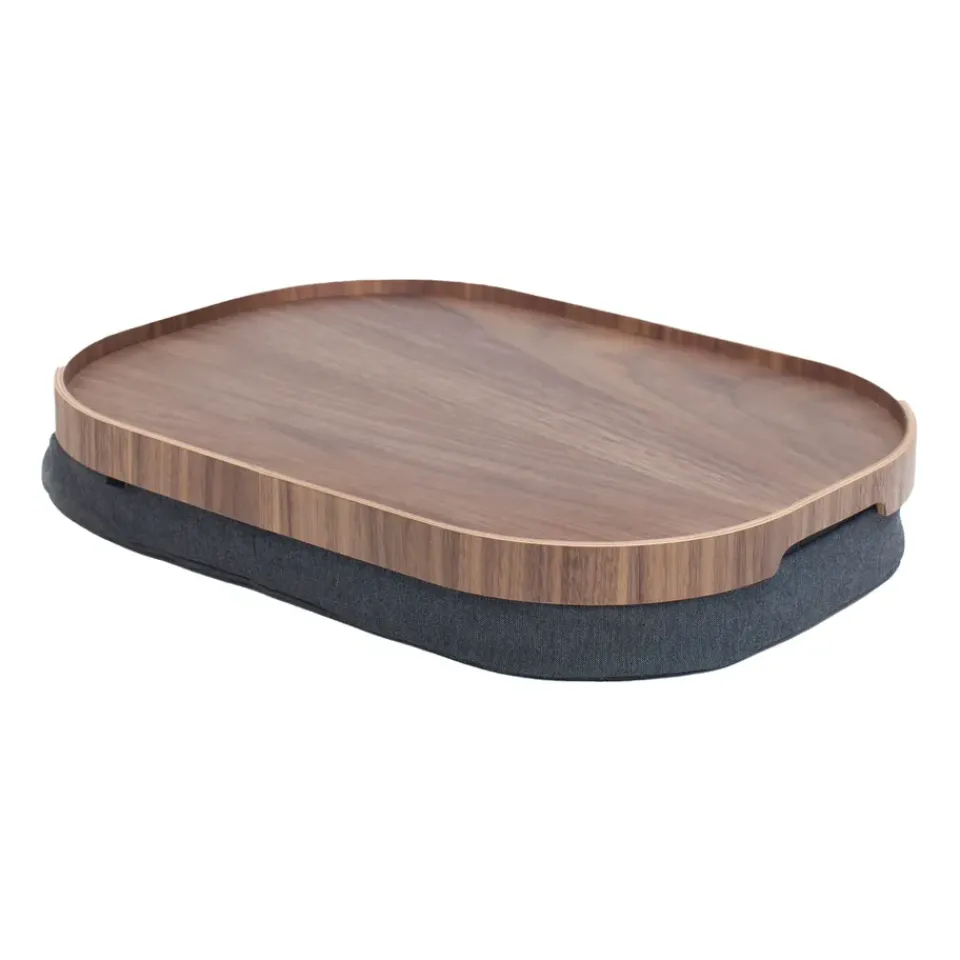Bosign Knee tray curveline large 34x47 cm, Walnut Brown New