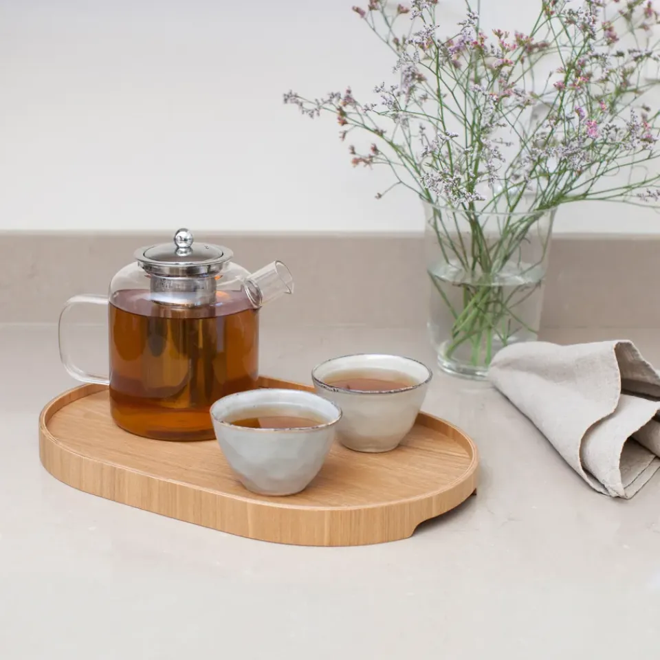 Bosign serving tray curveline medium 26x39 cm, willow Brown Discount