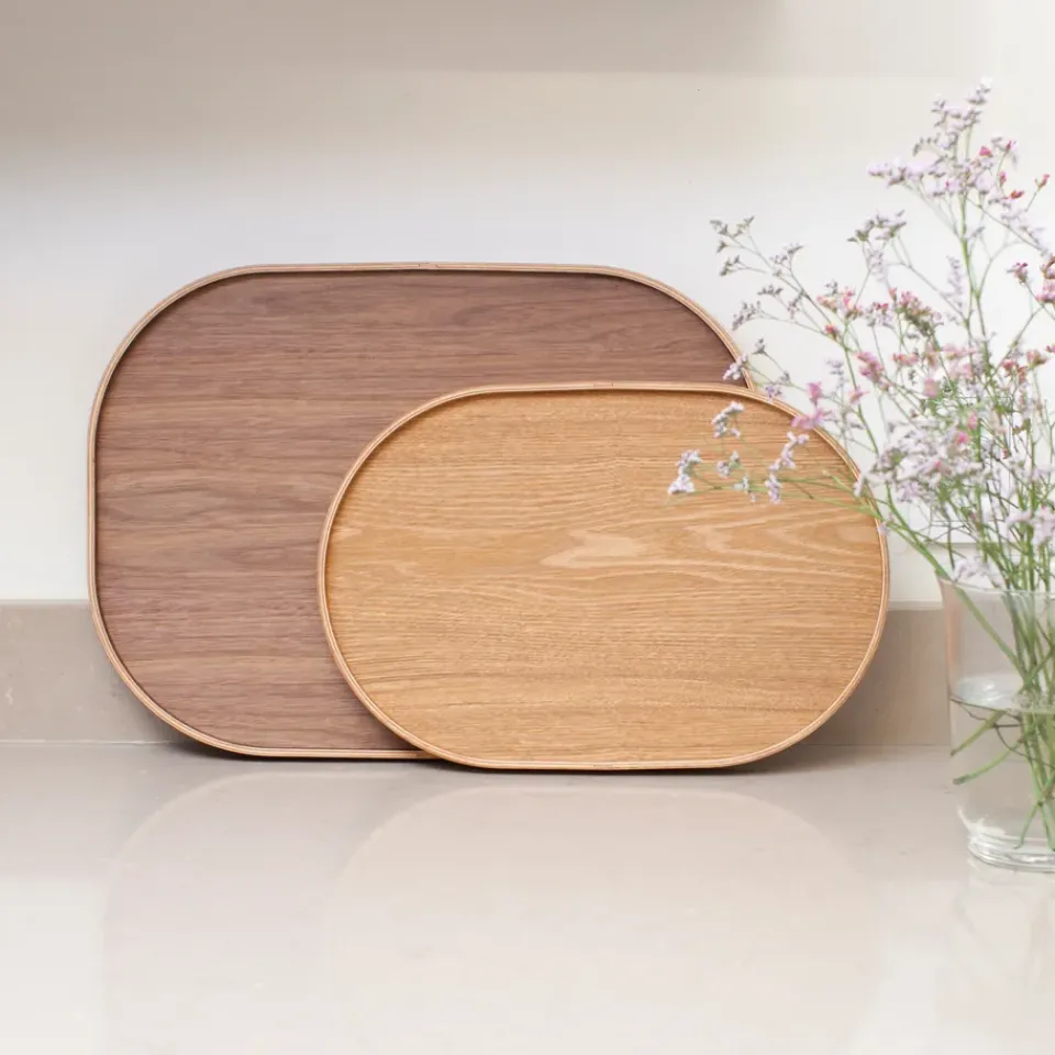 Bosign serving tray curveline medium 26x39 cm, willow Brown Discount