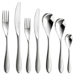 Robert Welch Bourton Bright cutlery, 42 pieces Silver-coloured New