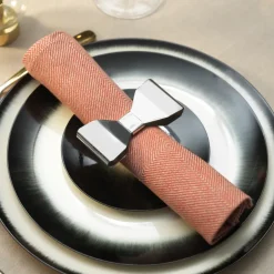 KLONG Bowie napkin ring 2-pack, Stainless steel Silver-coloured Outlet