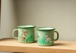 Muurla Boys enamel mug 25 cl, Green Sale
