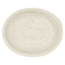 Dixie Braided placemat oval, ivory Beige Discount