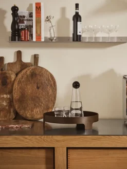 Design House Stockholm Bridge tray, Dark oak, Ø42 cm Brown Outlet