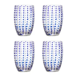 Bloomingville Brinley drinking glasses 4-pack, Blue Sale