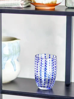 Bloomingville Brinley drinking glasses 4-pack, Blue Sale