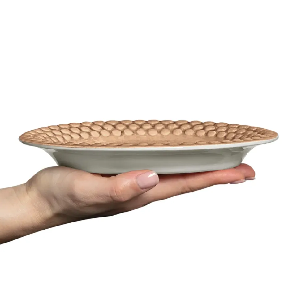 Mateus Bubbles oval plate 20 cm, cinnamon Brown Hot