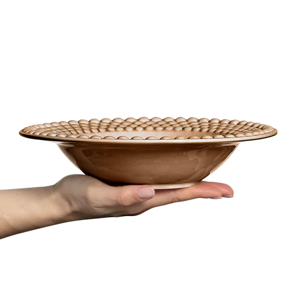 Mateus Bubbles soup plate 25 cm, cinnamon Brown Sale