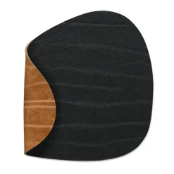 LIND DNA Buffalo coaster reversible curve 1 pcs, black-nature BrownBlack Clearance