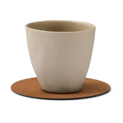LIND DNA Bull coaster circle, Nature BeigeBrown Outlet