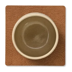 LIND DNA Bull coaster square, Nature BeigeBrown Hot