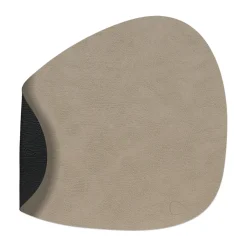 LIND DNA Bull placemat reversible curve L 1 pcs, Warm grey-black GreyBlack Outlet