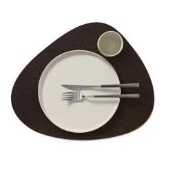 LIND DNA Bull placemat reversible curve L 1 pcs, black-brown BrownBlack Outlet