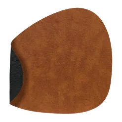 LIND DNA Bull placemat reversible curve L 1 pcs, Cognac-black BrownBlack Online