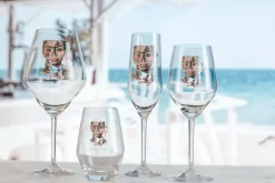 Carolina Gynning Butterfly Queen rosé-/white wine glass, 40 cl GreyPink Clearance
