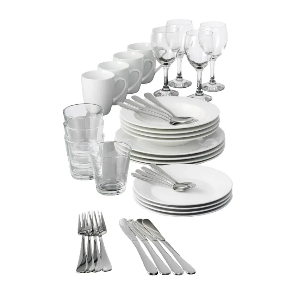 Aida Café serviette set 40 pieces, 40 pieces White Best