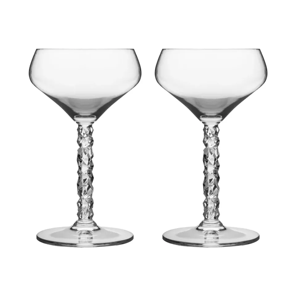 Orrefors Carat cocktail glass 2-pack, Clear Transparent Discount