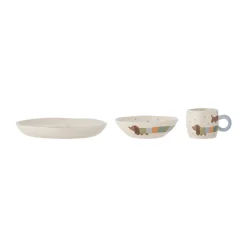 Bloomingville Charlie dinner set 3 pieces, -white Blue Discount